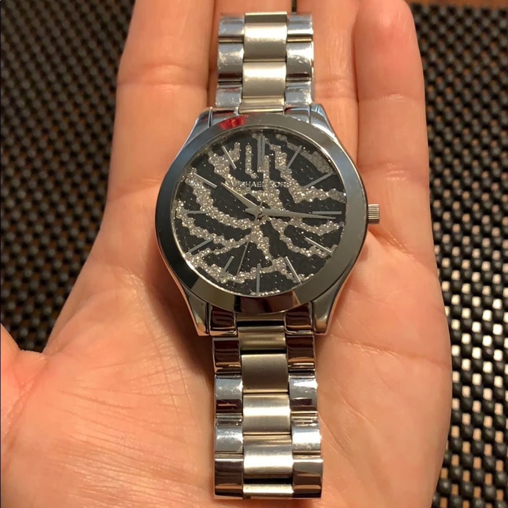 Michael Kors - Zebra Print Stainless Steel Watch